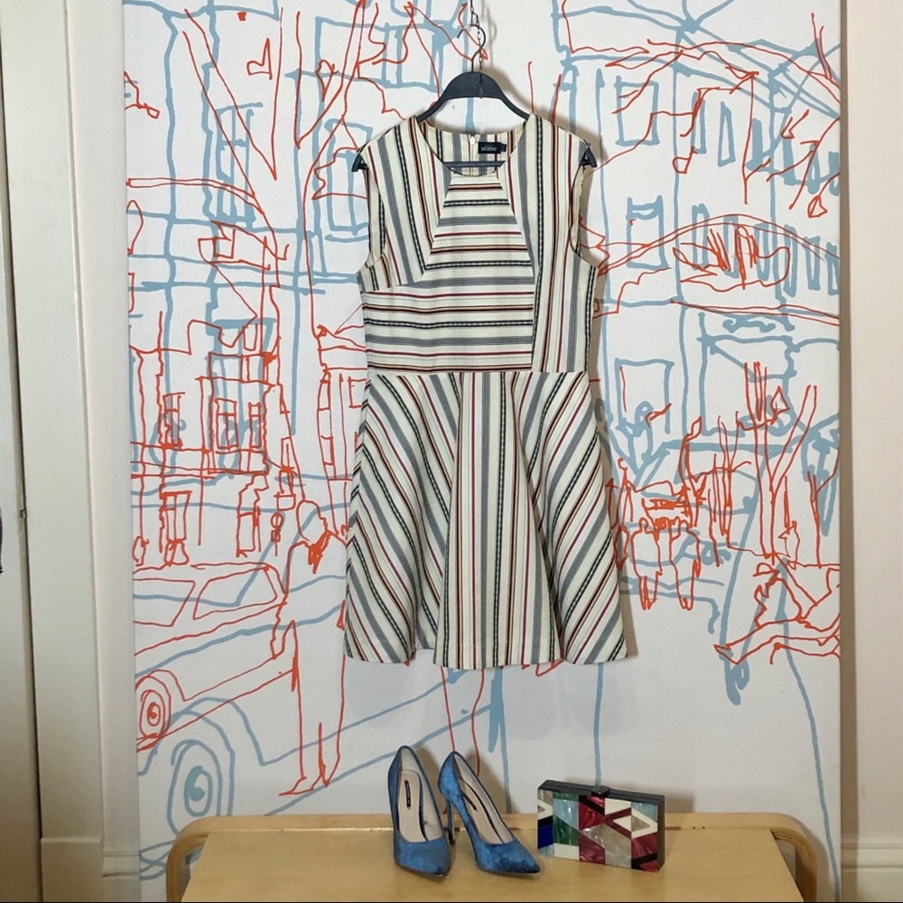 Kate Spade Saturday striped poplin dress